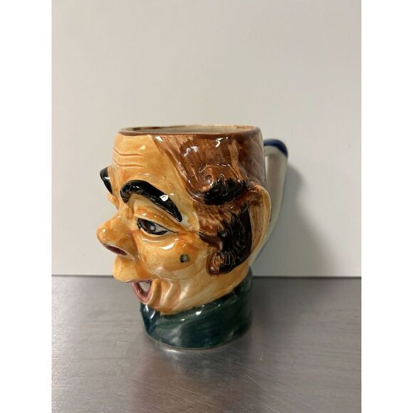 Vintage Occupied Hand made, Hand painted Japan Ceramic Toby mug Circa - Picture 3 of 8
